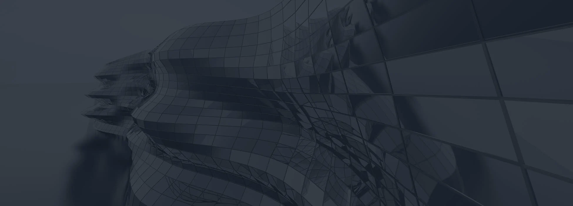 331 Reflective geometric facade of a contemporary commercial building